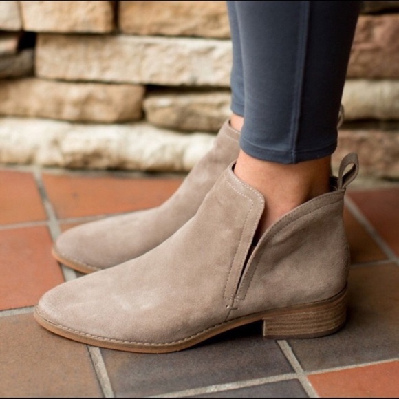 Dolce Vita Taupe Suede Ankle Booties - Picture 2 of 15